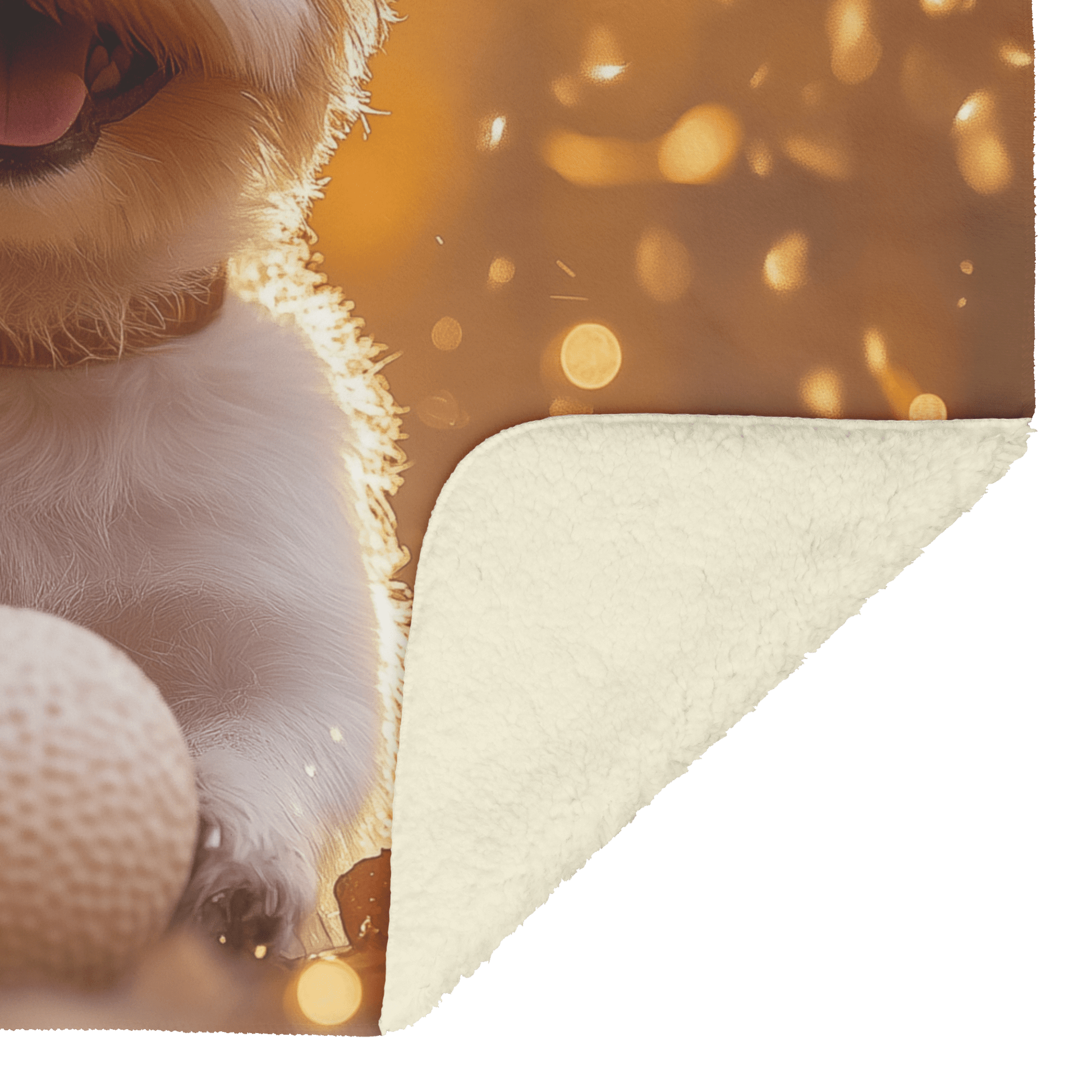 Parson Russell Terrier Playing With Ball Surrounded by Shimmering Textures and Radiant Golden Light Fleece Sherpa Blanket - Awakening Righteousness