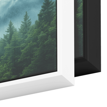 Peaceful Panoramic Artwork Rolling Hills Dense Forests Taupe Muted Green Tones Ultra High Definition Minimal Detailing Panoramic Framed Canvas Wall Art - Awakening Righteousness