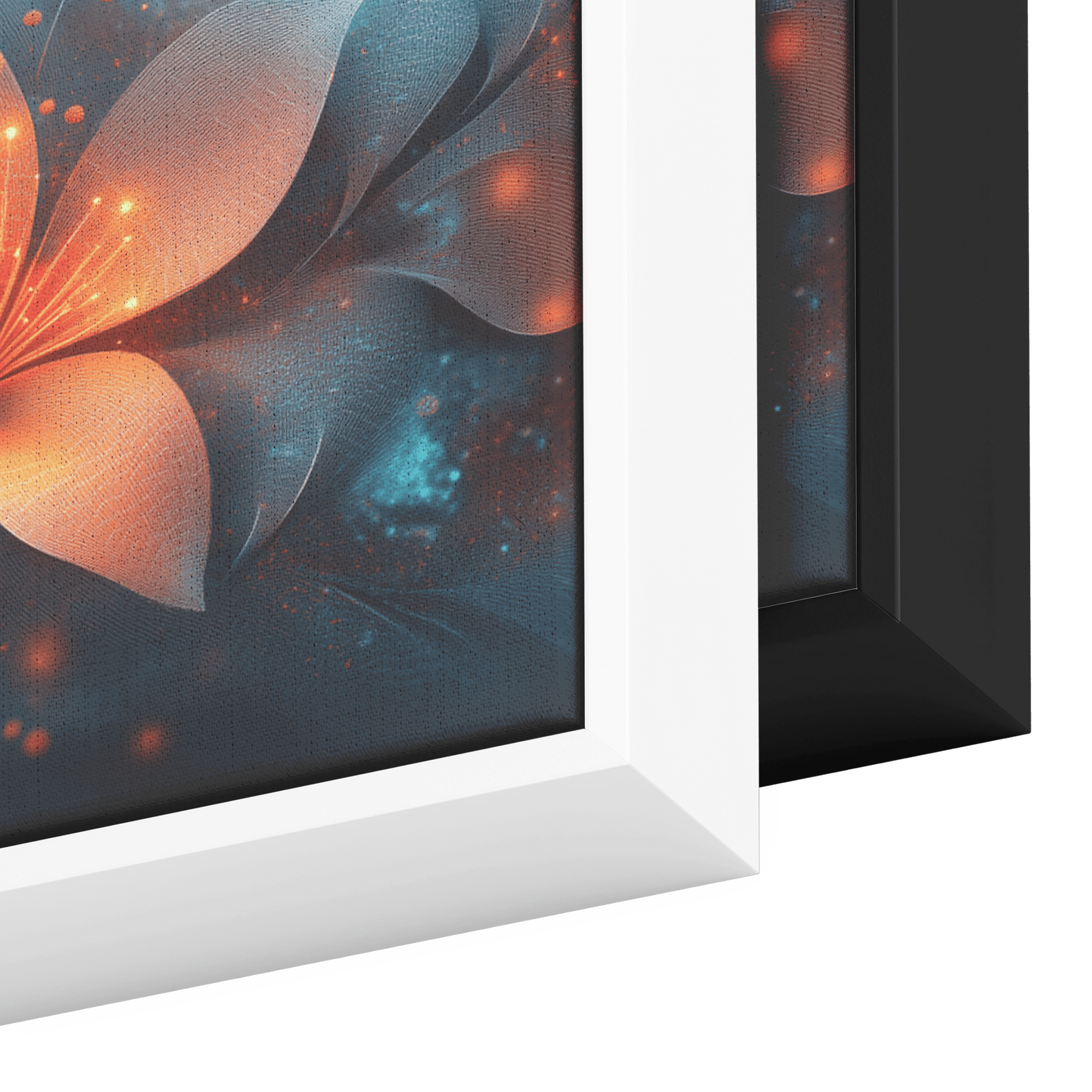 Polygonal Floral Patterns Multi Layered Petals Intricate Polygon Meshes Panoramic Framed Canvas Wall Art Decor - Awakening Righteousness