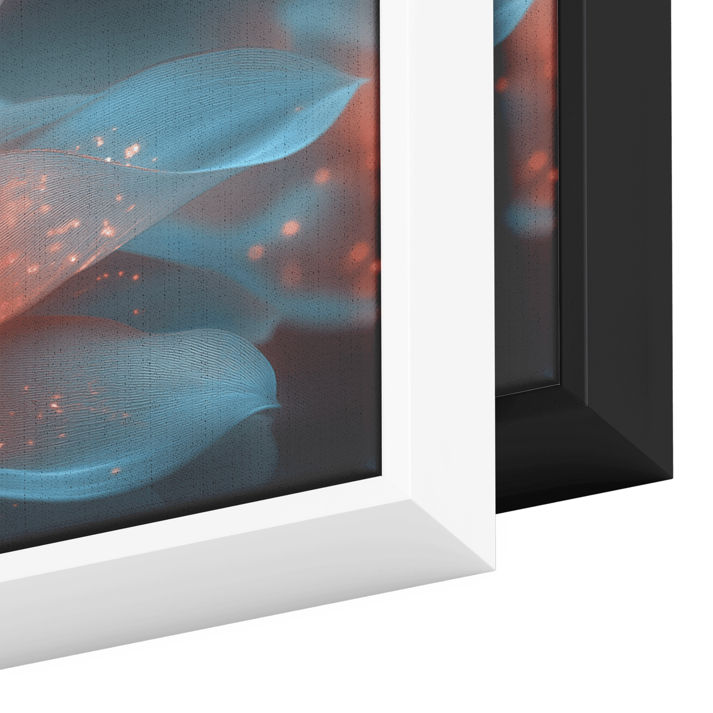 Polygonal Floral Patterns Vibrant Fractal Inspired Shapes Panoramic Framed Canvas Wall Art for Home and Office - Awakening Righteousness