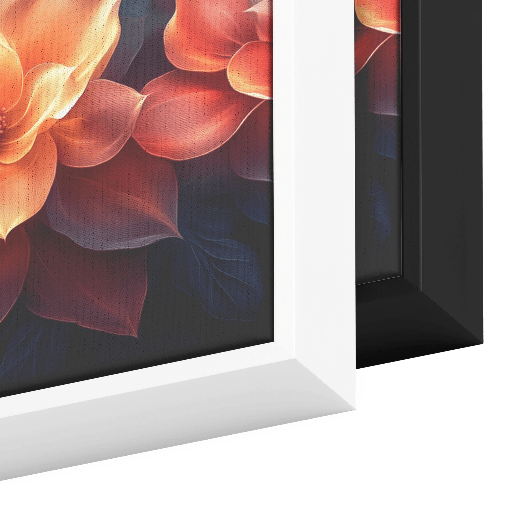 Polygonal Floral Patterns Vibrant Fractal Inspired Shapes Panoramic Framed Canvas Wall Art for Modern Decor - Awakening Righteousness