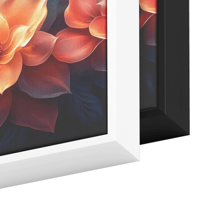 Polygonal Floral Patterns Vibrant Fractal Inspired Shapes Panoramic Framed Canvas Wall Art for Modern Decor - Awakening Righteousness