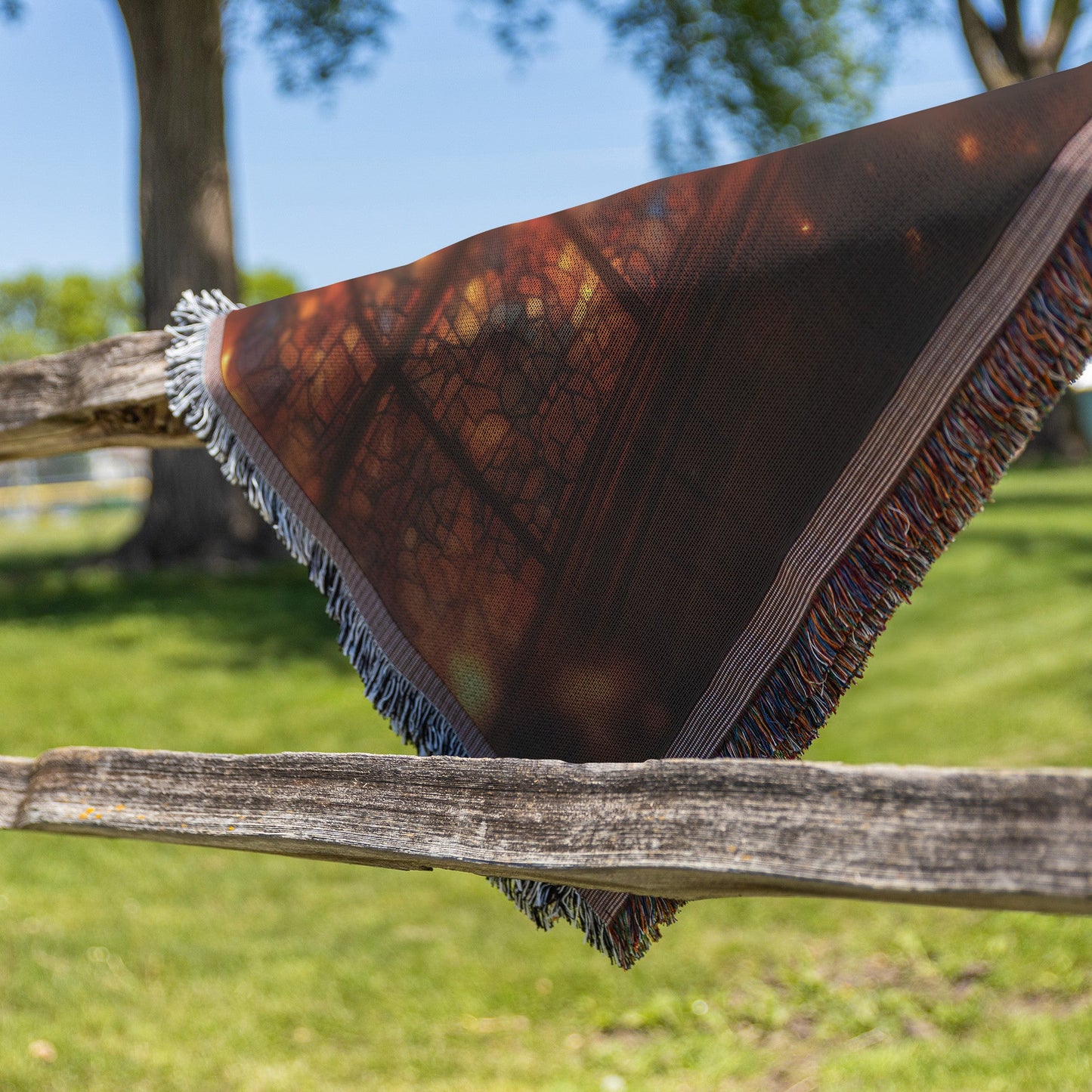 Radiant Cross Stained Glass Woven Throw Blanket Illuminated Design Perfect for Christian Home and Faithful Decor - Awakening Righteousness