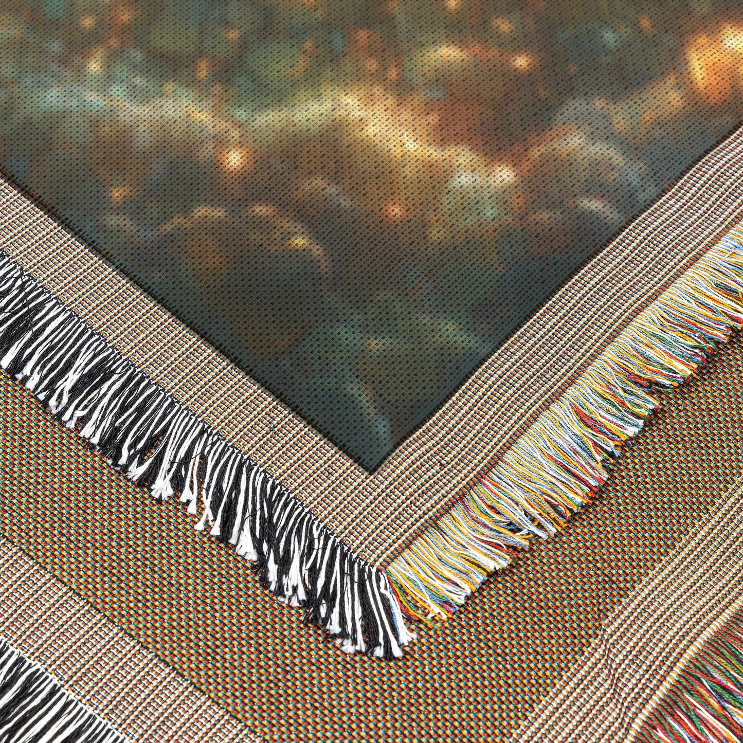 Radiant Dove Stained Glass Design Woven Throw Blanket for Inspirational Christian Home Decor and Cozy Faithful Comfort - Awakening Righteousness