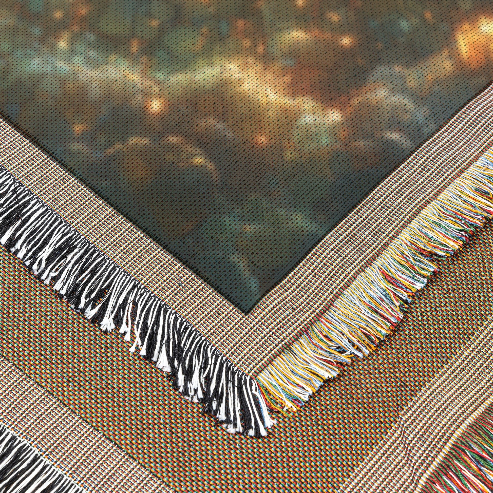 Radiant Dove Stained Glass Design Woven Throw Blanket for Inspirational Christian Home Decor and Cozy Faithful Comfort - Awakening Righteousness