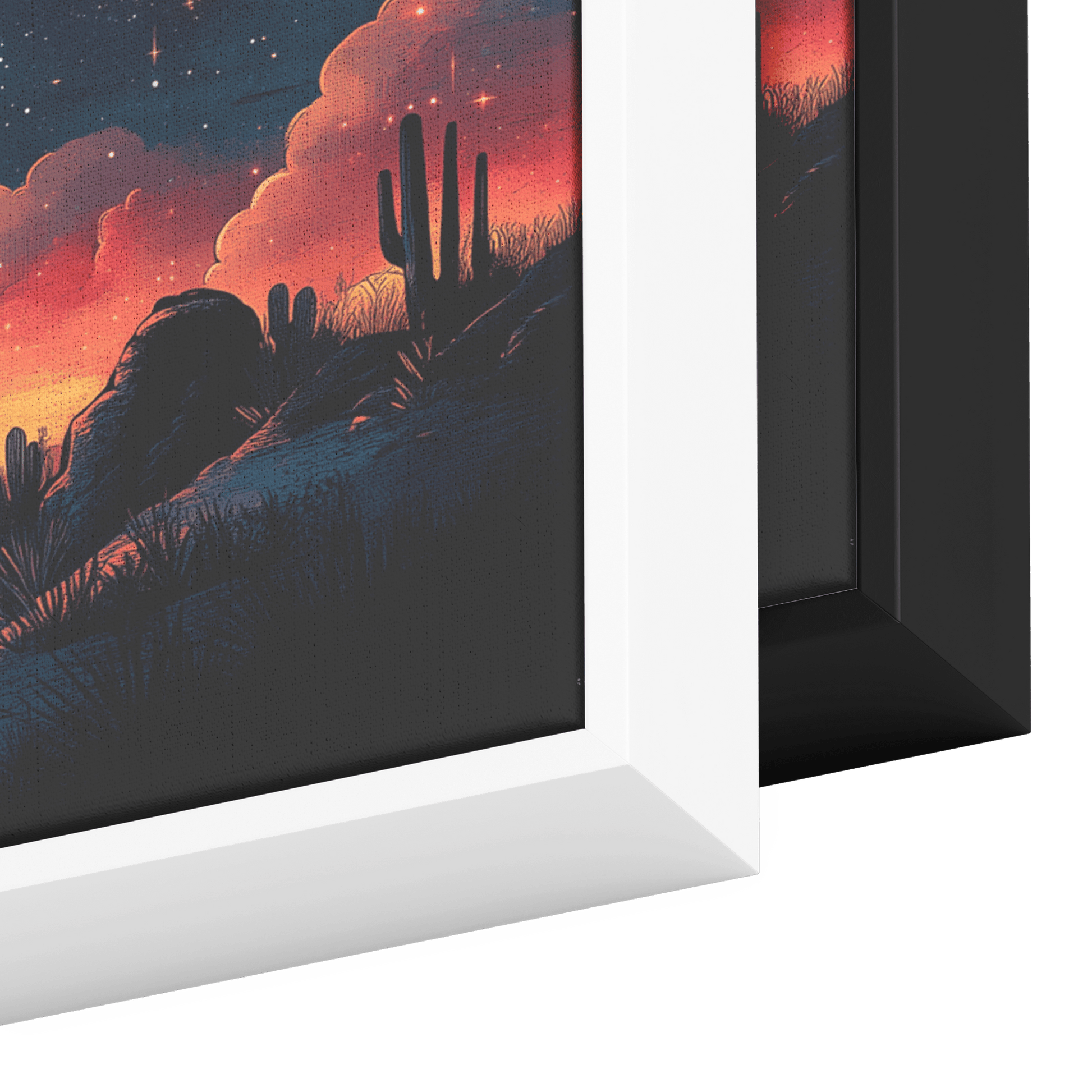 Retro Modern Pattern Crescent Moons Constellations Geometric Arches Desert Tones Ultra High Definition Panoramic Framed Canvas Wall Art - Awakening Righteousness