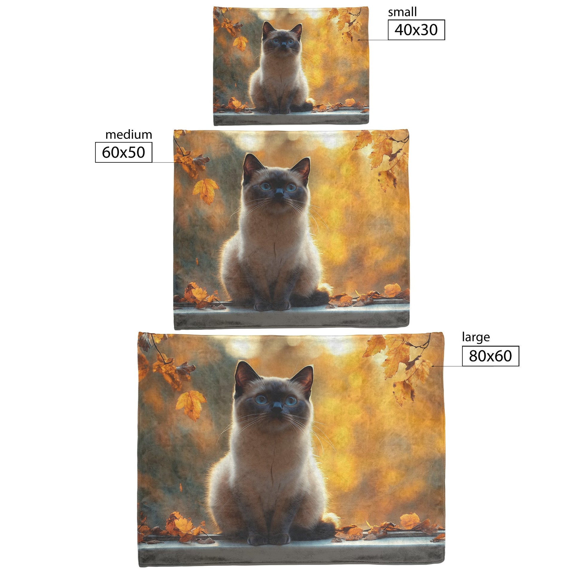 Siamese Cat on Windowsill with Soft Golden Light and Glowing Reflections Fleece Sherpa Blanket - Awakening Righteousness