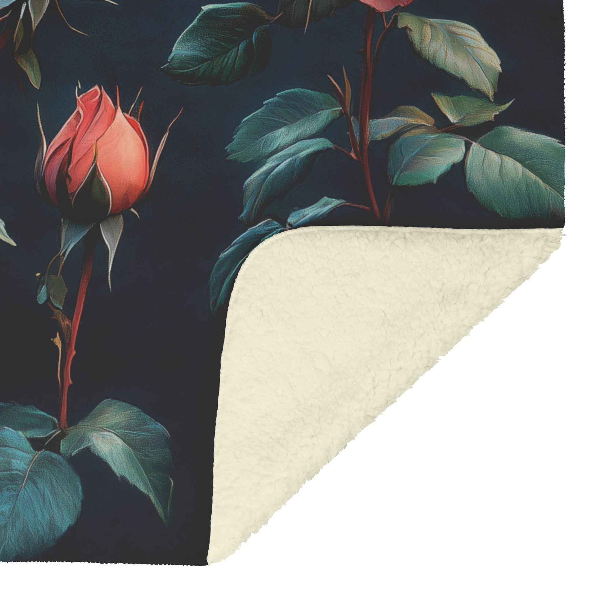 Soft and Cozy Fleece Sherpa Blanket with Vibrant Pink Roses for Elegant Comfort - Awakening Righteousness