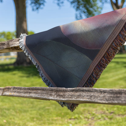 Soft Rose with Delicate Petals and Gentle Glow Woven Throw Blanket for Cozy Home Decor - Awakening Righteousness