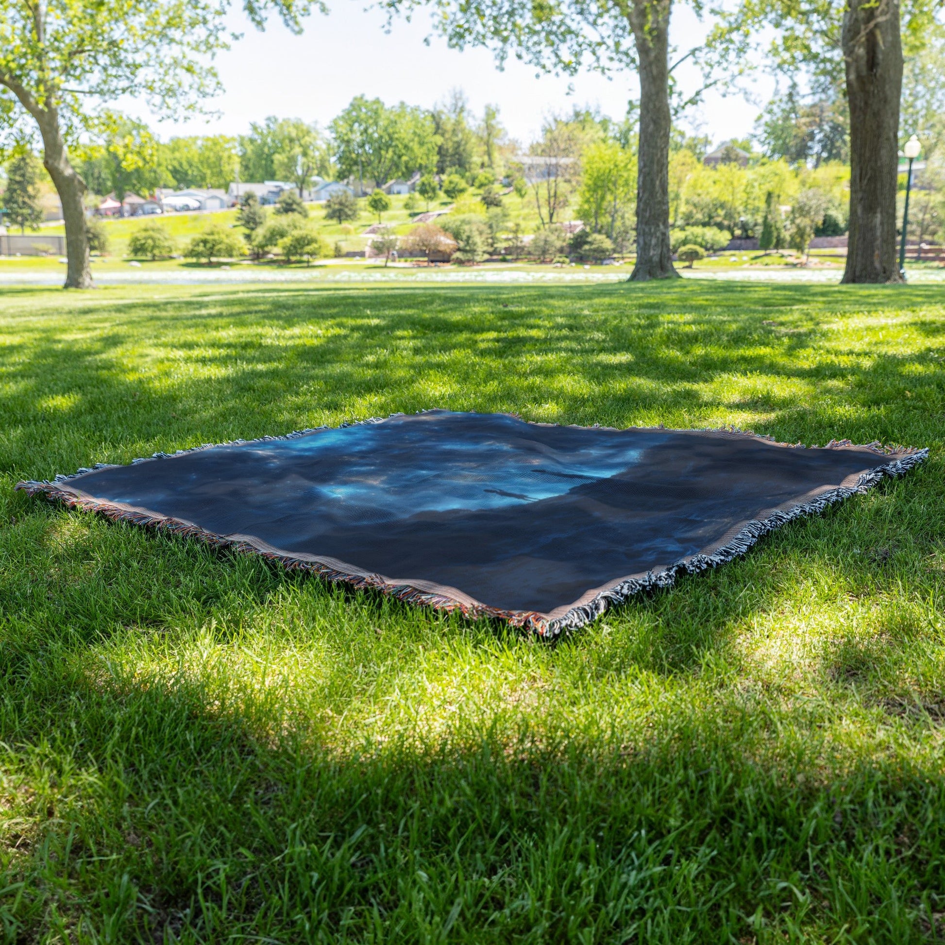 Stargazing Kids Woven Throw Blanket Celestial Wonder Night Sky Constellations Design for Cozy Decor or Unique Gift - Awakening Righteousness