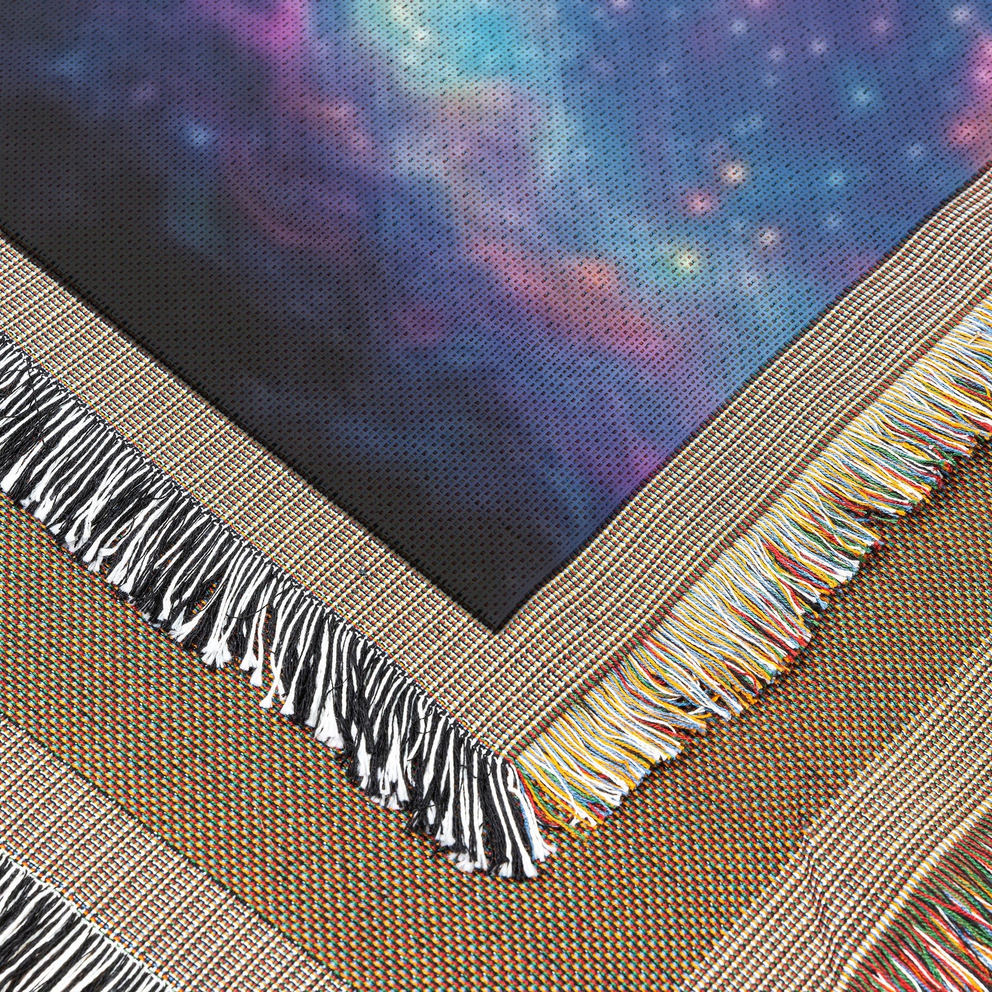 Starry Night Tree of Life Woven Throw Blanket Vibrant Celestial Christian Design - Awakening Righteousness