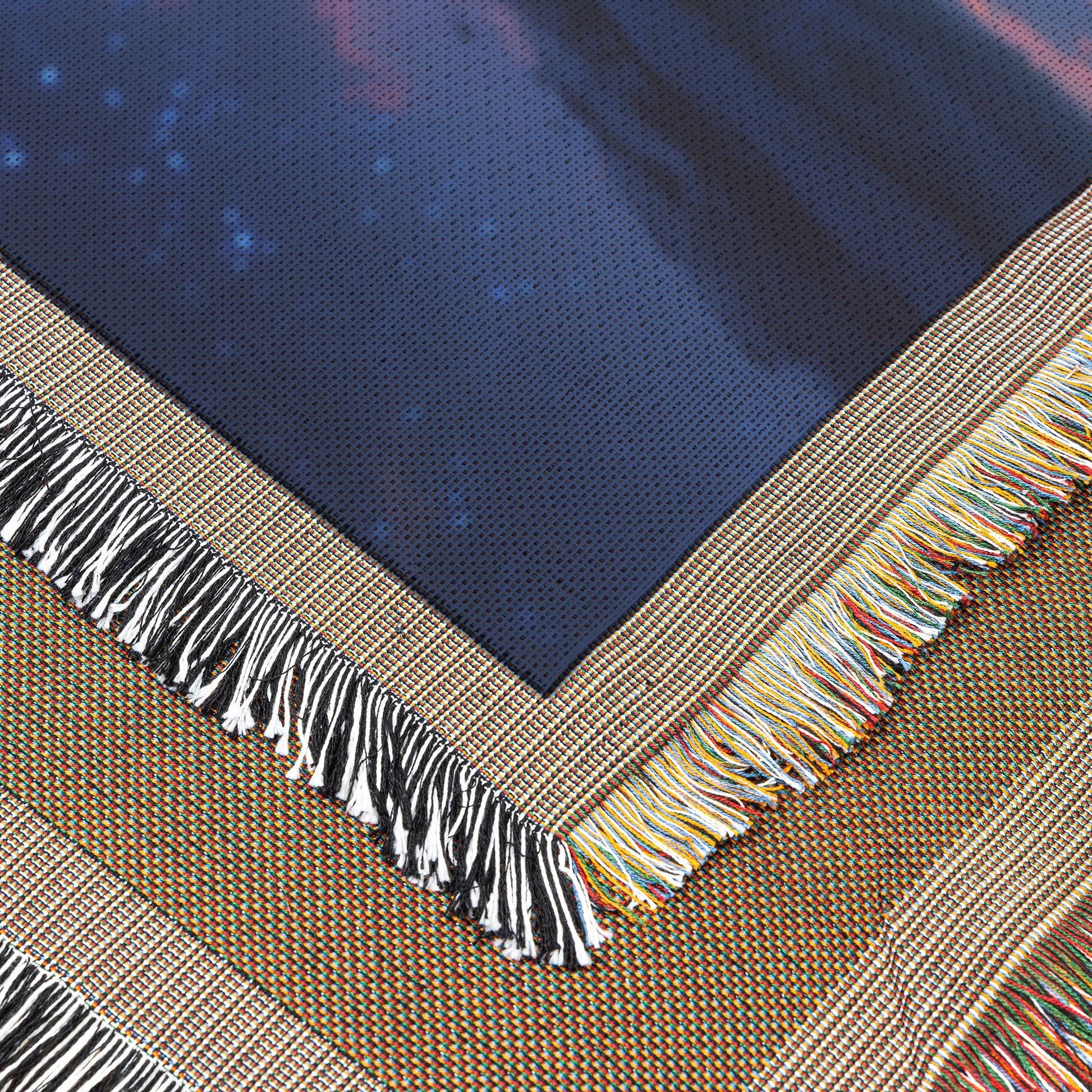 Starry Night Tree Reflection Woven Throw Blanket - Awakening Righteousness
