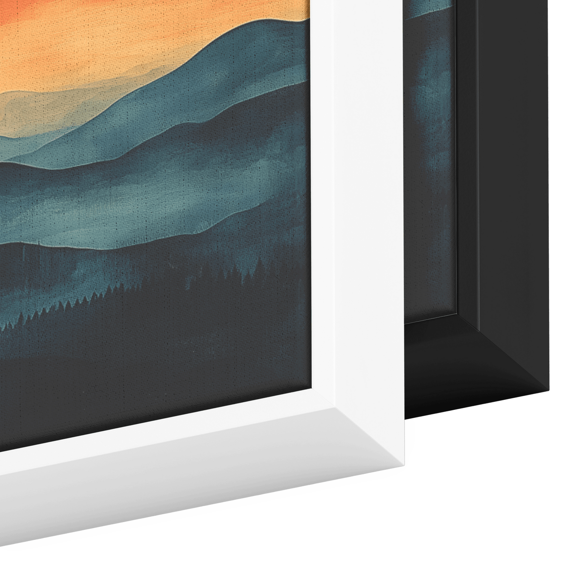 Stylized Boho Artwork Sunburst Abstract Hills Warm Earthy Tones Ultra High Definition Soft Gradients Panoramic Framed Canvas Wall Art - Awakening Righteousness