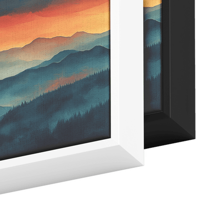 Stylized Boho Artwork Sunburst Abstract Hills Warm Earthy Tones Ultra High Definition Soft Gradients Panoramic Framed Canvas Wall Art - Awakening Righteousness