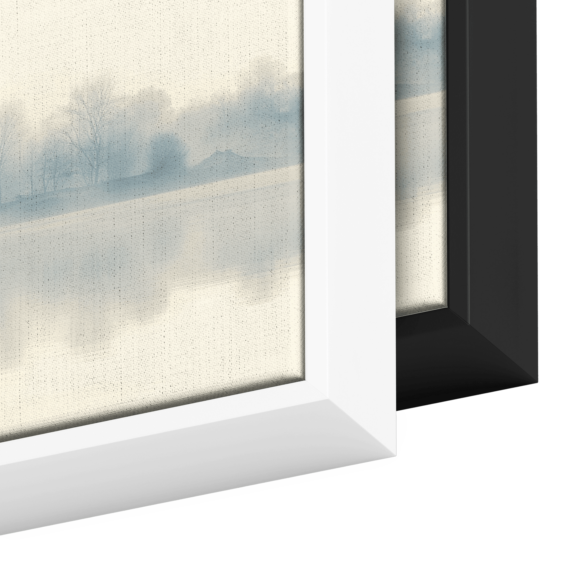 Tranquil Lake Scene Clean Reflections Muted Beige Gray Tones Minimalist Linework Ultra High Definition Panoramic Framed Canvas Wall Art - Awakening Righteousness