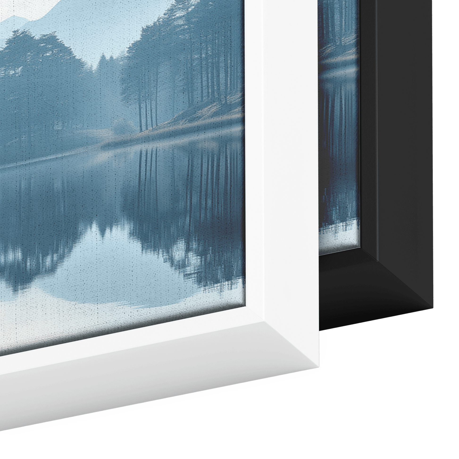 Tranquil Lake Scene Soft Taupe Hills Reflections Muted Gradients Clean Lines Ultra High Definition Refined Minimalist Panoramic Framed Canvas Wall Art - Awakening Righteousness