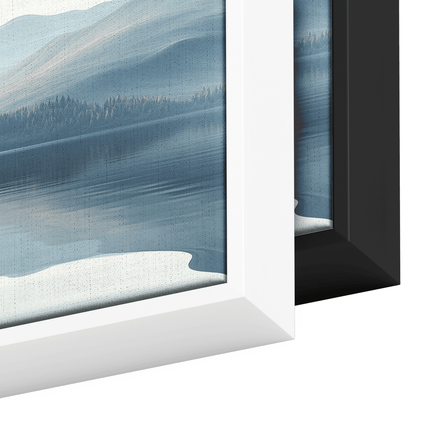 Tranquil Lake Scene Soft Taupe Hills Reflections Muted Gradients Clean Lines Ultra High Definition Refined Minimalist Panoramic Framed Canvas Wall Art - Awakening Righteousness