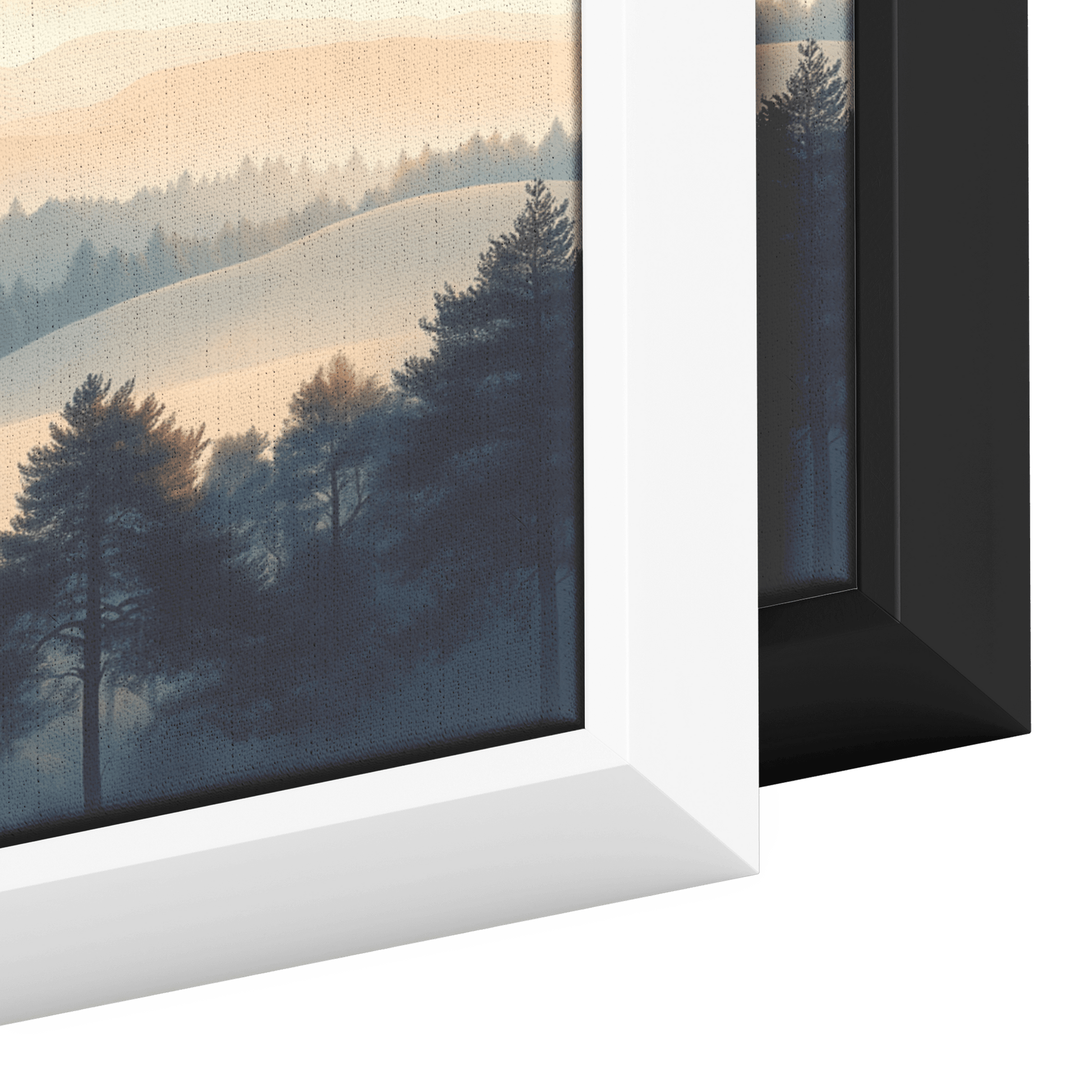 Tranquil Panoramic Scene Rolling Hills Tree Clusters Muted Neutral Tones Soft Linework Ultra High Definition Textured Simplicity Panoramic Framed Canvas Wall Art - Awakening Righteousness