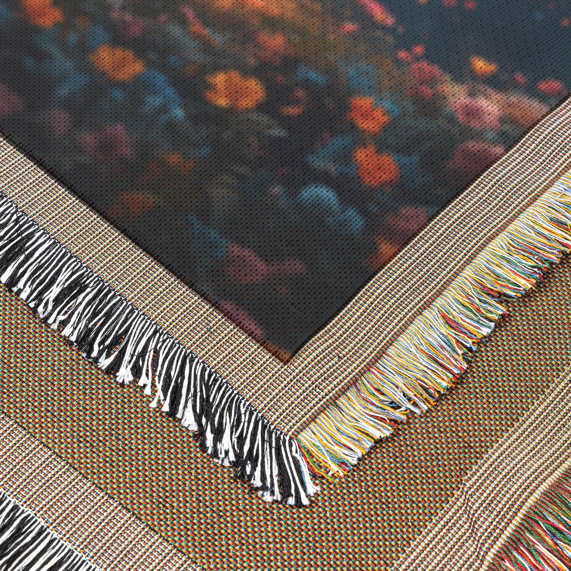 Tree of Knowledge with Radiant Blossoms and Flowers at the Base Woven Throw Blanket for Home Decor - Awakening Righteousness