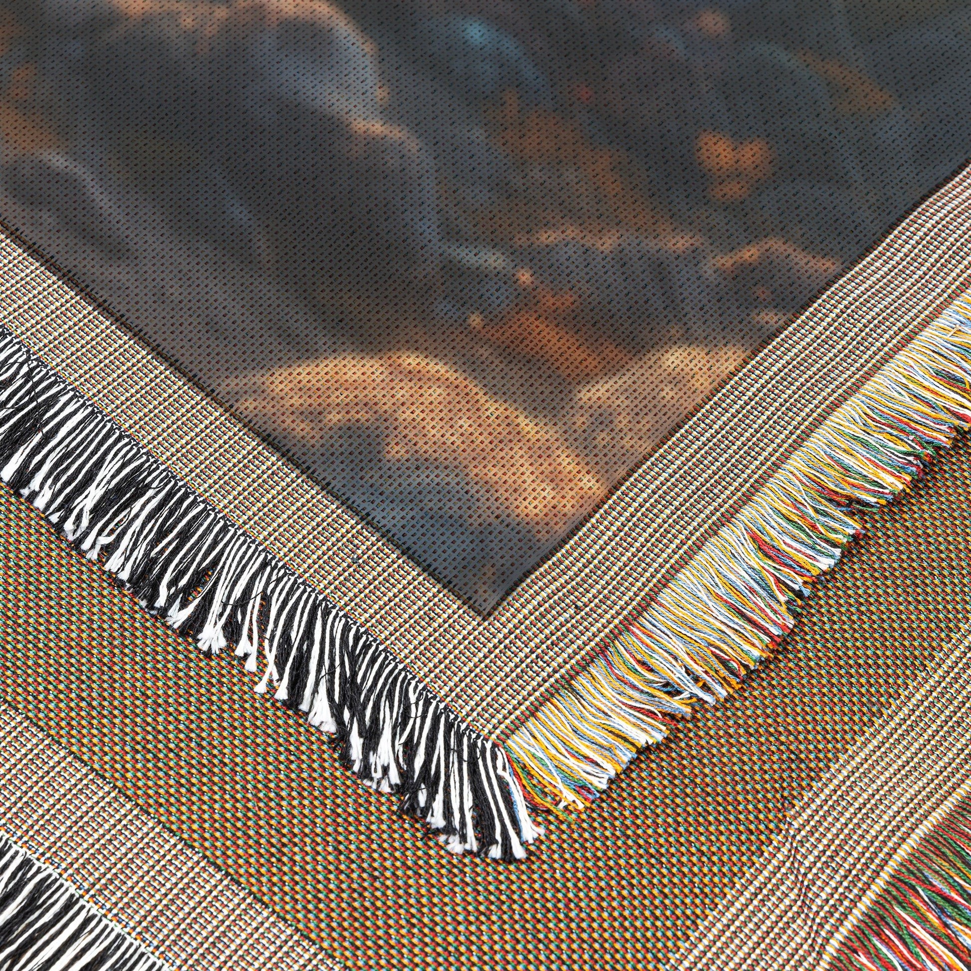 Tree of Knowledge with Radiant Leaves, Butterflies, and Mystical Landscape Woven Throw Blanket for Home Decor - Awakening Righteousness