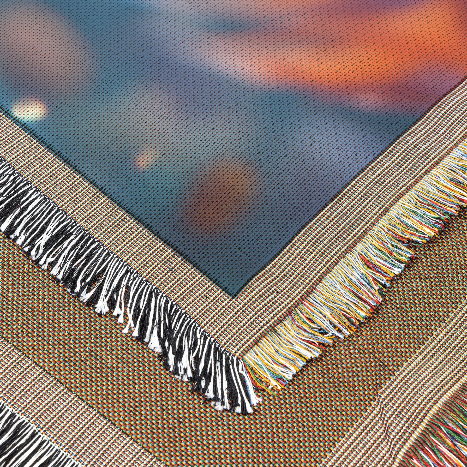 Vibrant Colorful Fish with Flowing Fins Woven Throw Blanket for Aquatic Art Lovers - Awakening Righteousness