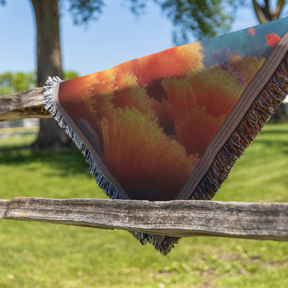 Vibrant Coral Reef Woven Throw Blanket Ocean Inspired Tropical Underwater Scene Cozy Home Decor or Gift - Awakening Righteousness