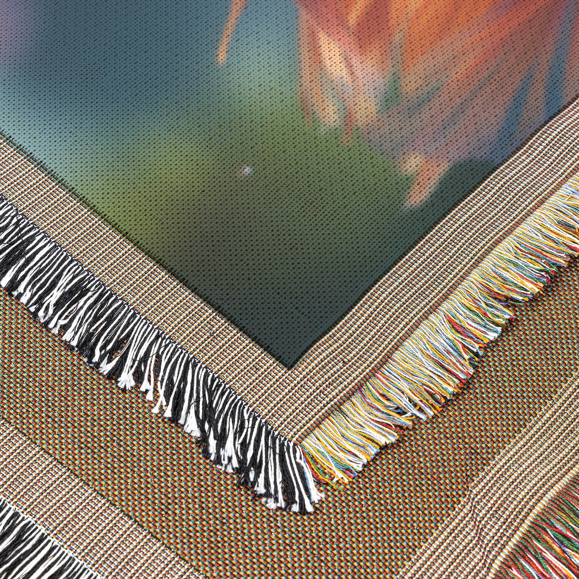Vibrant Pair of Fish Swimming Together Woven Throw Blanket for Ocean and Fish Lovers - Awakening Righteousness