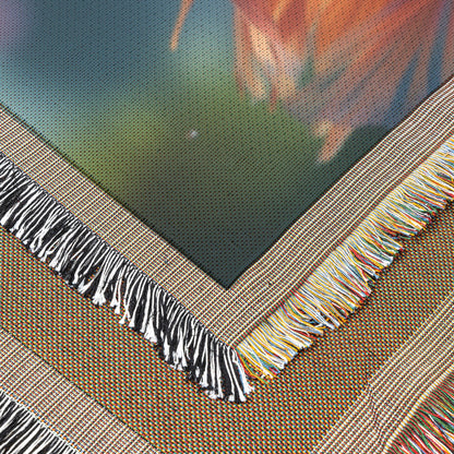 Vibrant Pair of Fish Swimming Together Woven Throw Blanket for Ocean and Fish Lovers - Awakening Righteousness