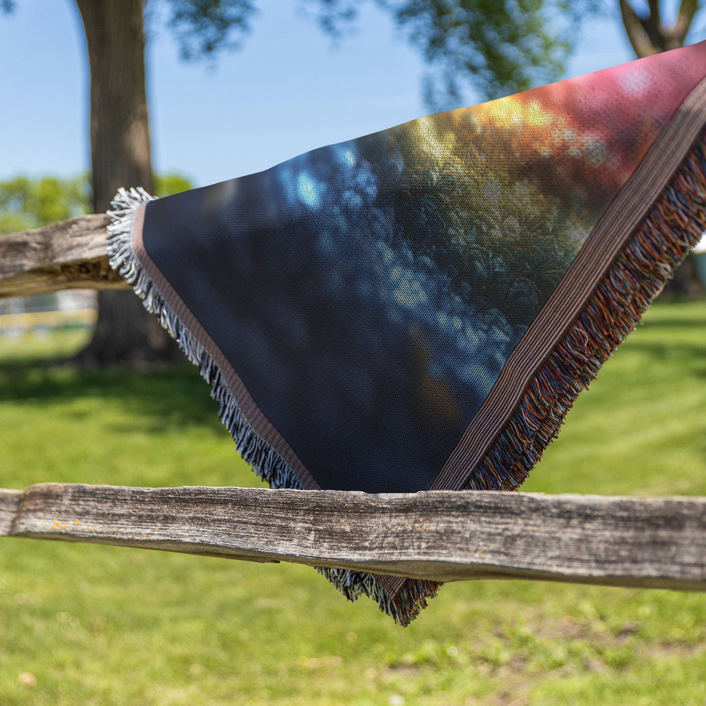 Vibrant Rainbow Tree of Life Woven Throw Blanket for Inspirational Home Decor and Cozy Comfort - Awakening Righteousness