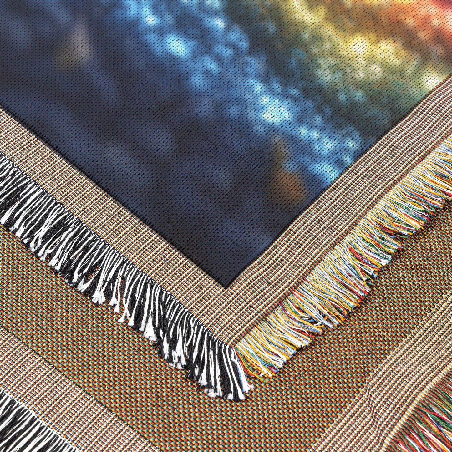 Vibrant Rainbow Tree of Life Woven Throw Blanket for Inspirational Home Decor and Cozy Comfort - Awakening Righteousness