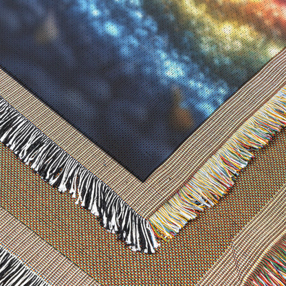 Vibrant Rainbow Tree of Life Woven Throw Blanket for Inspirational Home Decor and Cozy Comfort - Awakening Righteousness