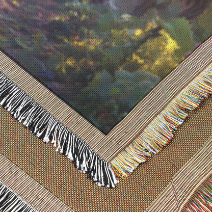 Vineyard Elegance Woven Throw Blanket - Awakening Righteousness