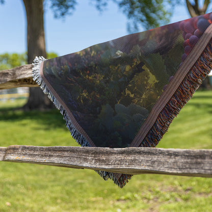 Vineyard Elegance Woven Throw Blanket - Awakening Righteousness