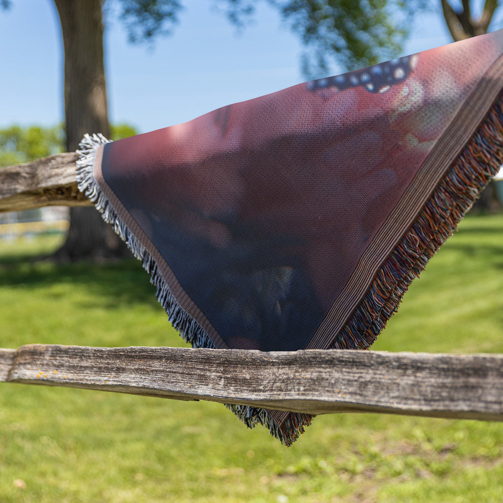 Woven Throw Blanket with Monarch Butterflies Resting on Vibrant Pink Flowers - Awakening Righteousness