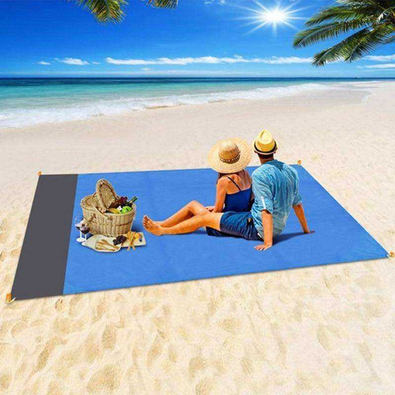 2x2.1m Waterproof Beach Blanket Folding Outdoor Picnic Mat