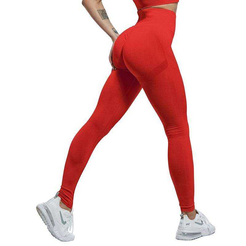 Slim High Waist Bubble Butt Push Up Seamless Fitness Women Leggings