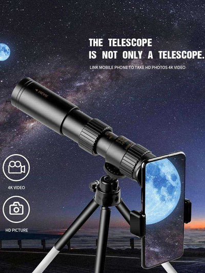 10 - 300X Zoom Professional HD 4K Powerful Long Range High Quality Monocular Telescope - AWAKENING AESTHETICS
