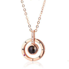 Romantic Love Memory Projection Pendant Necklace