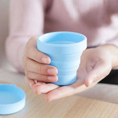 170ml Silicone Retractable Coloured Portable Travel Outdoor Folding Food Grade Coffee Water Cup - Awakening Aesthetics