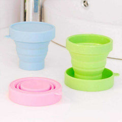 170ml Silicone Retractable Coloured Portable Travel Outdoor Folding Food Grade Coffee Water Cup - Awakening Aesthetics