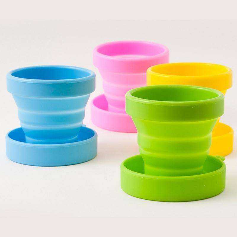 170ml Silicone Retractable Coloured Portable Travel Outdoor Folding Food Grade Coffee Water Cup - Awakening Aesthetics