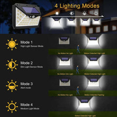 188 LED Solar Light Outdoor 3&4Modes Lamp Waterproof Motion Sensor - Awakening Aesthetics