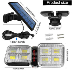 20w Super Bright Solar Lights 120led 122led IP65 Waterproof Lamp - Awakening Aesthetics