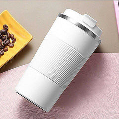 380ml/510ml Double Stainless Steel Leak-Proof Non-Slip Coffee Water Thermos Mug - Awakening Aesthetics