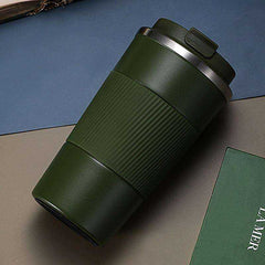 380ml/510ml Double Stainless Steel Leak-Proof Non-Slip Coffee Water Thermos Mug - Awakening Aesthetics