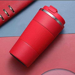 380ml/510ml Double Stainless Steel Leak-Proof Non-Slip Coffee Water Thermos Mug - Awakening Aesthetics