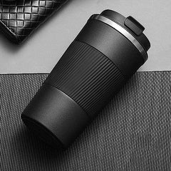 380ml/510ml Double Stainless Steel Leak-Proof Non-Slip Coffee Water Thermos Mug - Awakening Aesthetics