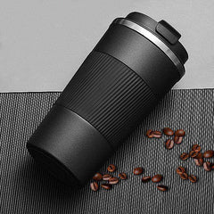380ml/510ml Double Stainless Steel Leak-Proof Non-Slip Coffee Water Thermos Mug - Awakening Aesthetics