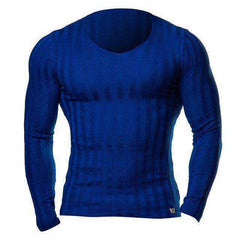 Men Knitted Slim Long Sleeve V Neck Warm Sweater