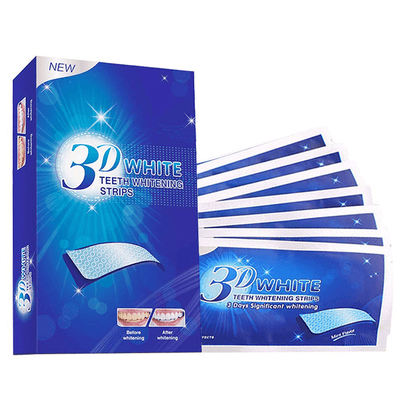 14Pcs/7Pair Aesthetic 3D White Gel Double Elastic Teeth Whitening Strips